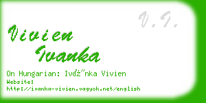 vivien ivanka business card